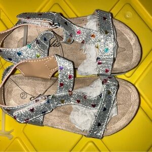 Sparkly Silver Kids Sandals